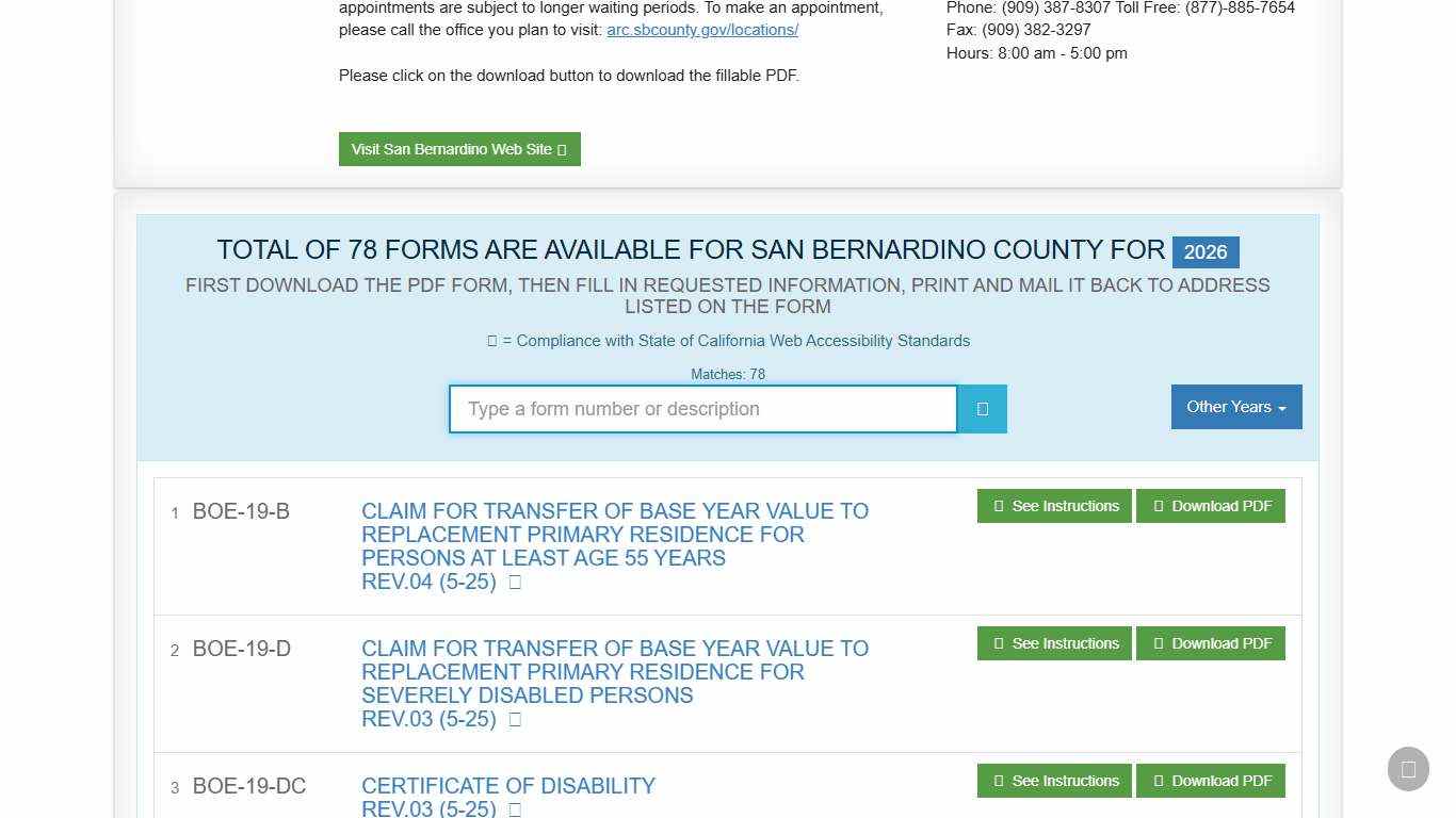 CAA e-Forms Service Center - san bernardino
