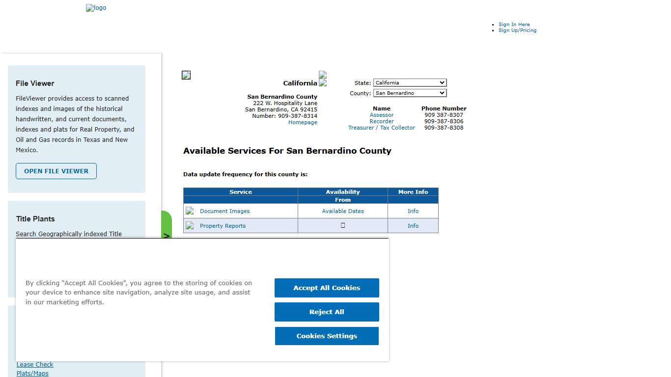 Search San Bernardino County Public Property Records Online CourthouseDirect.com